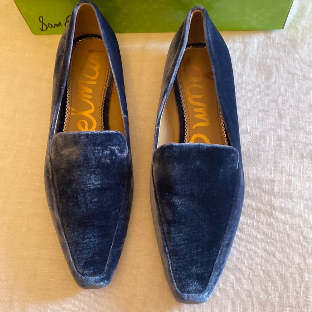 Sam Edelman Emile blue velvet flats